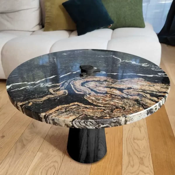 Petite table marbre artisanale